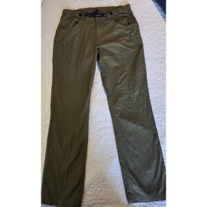 Kavu Chilli Lite Cotton Canvas Pants Belted Mens L Hiking Climbing Travel Brown
